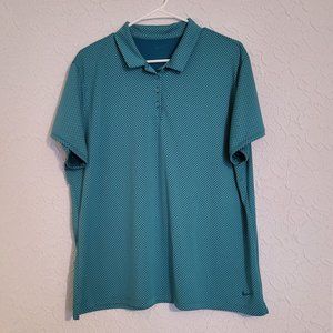 Nike Dri-Fit Short Sleeve Golf/Tennis Teal Polo Shirt Women's Size XXL